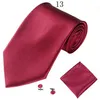 Krawatte Set Taschentuch Cufflink Business Polyester Krawatte Hanky ​​-Kraken -Krawatte Krawatten für Männer Freizeit Hochzeit weiß schwarz grau rot