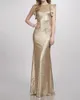 Matte Gold Sequins Bridesmaid Dresses Crew Mermaid Bridesmaid Dress Wedding party Dress New Arrival robes de demoiselle d'honneur