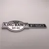 Anpassad Chrome Brown och Black King Ranch EST 1853 F150 CAR EMBLEM BADGE Sticker Type Plate Logo268R
