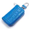 Pequenos sacos para chave multi cores multifuncional crocodilo de couro genuíno zipper carteira chave do carro presente relativo à promoção