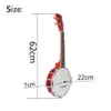 1 Pcs Exquis Professionnel Sapele 4 Cordes Banjo Instruments De Musique avec Bale jean Étiquette En Tissu Ukulélé Blanc String Set pour les étudiants