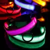 LED Nylon Dog Collar Dog Cat Harness Flashing Light Up Night Safety Pet Collars 8 Color XS-XL Size Christmas Accessories fast