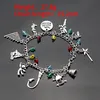 PETER PAN THEMED CHARM BRACELET FAITH TRUST PIXIE DUST PIPE270k