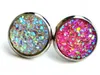 Fashion 12mm Imitate Natural Stone Drusy Druzy Stainless Steel Stud Earrings For Women Lady Jewelry NMK11949818