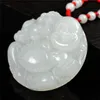 Naturalny Jade Kwarcowy Rzeźba Buddha Naturalny Afganistan Jade Wisiorek Biżuteria Ozdoby Naturalne Kamienne Grawerowanie