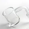 25mm XL Clear Quartz Banger Nail med avfasad kant tjock botten platt topp 10mm 14mm domeless kvartsfasade naglar för rökning