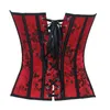 Sexy Red Waist Trainer Corsets and Bustiers Lace Up Corset Top For Wedding Dress Plus Size Lingerie Overbust Underwear7444085