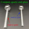 New upgrade Handcraft Crystal Quartz Oil Burner Pipe Mini Smoking Hand Pipes 2mm Thick quartz Oil Pipe VS traditional glass oil bu6453307