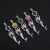 10pcs bright silver mermaid pearl cage necklace pendant aromatherapy essential oil diffuser mermaid charms for jewelry making306j