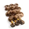 Highlight Brown Blonde Body Wave Human Hair Weaves Mix Color 8/613 Piano Human Hair Weaves For Black White Women Fast Ship