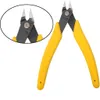 Flush Cutter Electrical Wire Cable Cutter Jewelry Side Snips Flush Pliers Mini Cutting Pliers Hand Tools (Yellow)