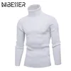 NIBESSER Uomo Autunno Inverno Caldo maglione a collo alto Uomo Basic Slim maglioni lavorati a maglia 2018 Casual Slim Fit Pullover Top maschili