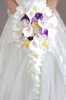 purpurowy bukiet ślubny