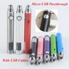 Ecpow 510 Thread eVod Battery Micro USB 650 900 mAh UGO V II Vaporizer & eGo T Charger Cable fit Empty Vape Cartridge