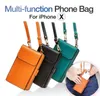 Hot Multi-function Shoulder Bag Handbag Leather Phone Case Cover Zipper Wallet With Card Slots for Under 5.8 Inches Mobile Phone