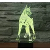 Luce notturna a LED per cani 3D Illusion con 7 colori Lampada decorativa per la casa Decorazioni per la casa di Natale Lampade in acrilico # R21