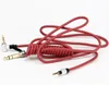Muelle de alta calidad de 3,5 a 3,5/6,5mm para grabar cable de audio cable de audio de resorte de dos usos de alta calidad 100 unids/lote