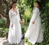 Garden A-line Empire Waist Lace Wedding Dresses With Long Sleeves Sexy Long Wedding Gowns For Plus Size Wedding Dresses DH391