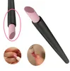 Professionale Nail Art Pusher Testa di quarzo nero Scrub Pietra Cuticola Stick Pen Spoon Cut Manicure Care Strumenti per la lucidatura delle unghie