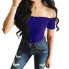 Sexy Off Bourse T-shirt Femmes Crop Tops 2018 Été À manches longues Blanc Slim Discothèque Cropped Top Top Tees Shirts1