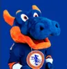 Il costume personalizzato della mascotte del drago blu aggiunge il logo spedizione gratuita