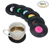 6/4Pcs Retro Vinyl CD Record Drinks Coasters set Home Table Cup Mat Creative Coffee Drink Placemat Tableware Spinning Funny gift