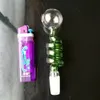 Fumando tubos coloridos em espiral maconha reta de vidro de vidro de vidro, acess￳rios de tubo de ￡gua de vidro, acess￳rios para tubos de ￡gua,