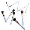 10 pezzi/set pennelli per trucco in marmo, fard in polvere, sopracciglio, eyeliner, evidenziatore, correttore, contorno, fondotinta, set di pennelli per trucco