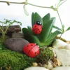 Mini coccinelle artificiali insetti beatle miniature da giardino fatato gnome muschio terrario arredamento artigianato in resina decorazioni per la casa bonsai