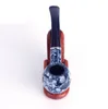 Imitation ceramic solid wood pipe creative men's introduction portable filter bending cigarette accessories