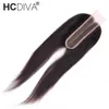 8a Vison Brésilien Cheveux Raides 3 Bundles avec 2x6 Fermeture Brésilienne Vierge Fermeture de Cheveux Humains Pour Les Femmes Noires Dentelle Profond Moyen Partie Libre