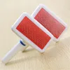 Red Puppy Cat Hair Grooming Slicker Comb Gilling Brush Quick Clean Tool Pet Brand New Promotion2523