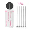 50pcs 1RL Disposable Sterilized Professional Permanent Makeup Card Needles for Eyebrow Lip Eyeliner Tattoo Machine Cosmetic2431