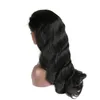 Billiga brasilianska mänskliga hårspärrar för svarta kvinnor 360 Full Lace Hair Wigs Rak kroppsvåg 150% Densitet Förplockade peruker Naturfärg