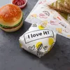 100 pcs Papier cire à l'huile pour la nourriture en papier d'emballage Pain de pain sandwich Burger Fries Emballage Outils de pâtisserie Fast Food Supply personnalisée 7009212