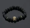 Bracelet tête de Lion en pierre volcanique, perles de méditation bouddha à la mode pour hommes, bijoux de déclaration, prière, livraison gratuite