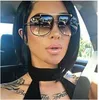 HBK Mode Übergroßen Pilot Sonnenbrille Frauen UV400 Retro Marke Designer Großen Rahmen Sonnenbrille Für Weibliche Damen Brillen