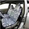 AUTOYOUTH Short Plush Luxury Zebra Seat Covers Universal Fit Most Car Seats Steering Wheel Cover Shoulder Pad White Seat Cover