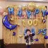 fengrise 1x2 3m 골드 호일 프린지 커튼 반짝이 끈 빛나는 쉬머 파티 결혼 생일 문 장식 사진 부스 배경