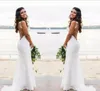 Sexy Lace Wedding Dresses Country Style Count Train Deep V Neck Backless Sheath Wedding Dress Hoho Cheap Mermaid Bridal Gowns Simp3725890