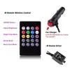 4 in 1 auto all'interno dell'atmosfera Lampada 48 LED Decorazione per interni Luce RGB 16COLOR LED Wireless Remote Control 5050 CHIP 12V LED S8110949