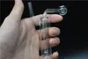 Mini Pocket Glas Oljebrännare Bong för oljeriggar Vattenpipor Bongs glaspipa liten vattenpipa badrigg Ash Catcher rökpipa