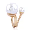 Fashion Hand Decoration High Creative Band Rings Pearl Index Finger Ring # 17 # 18 # 19 Storlek Grace Kvinnor