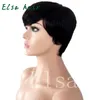 Najwyższej jakości Krótkie Pixie Remy Style Human Hair Wigs Gluless Full Lace Lace Front Cut Ludzki Włosy Peruki dla Czarnych Kobiet