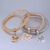 6 stijlen Nieuwe Collectie Vintage Oostenrijkse Steentjes Goud Kleur Bedelarmbanden Sieraden Popcorn Chain Sieraden voor Vrouwen