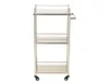 Elitzia ETST23 Stainless Steel Beauty Salon Rolling Trolley Storage Organizer Cart 3 Tier With Drawer