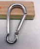 Sport Carabiner Camp Snap Clip Hook Keychain Vandring Högkvalitativ Silvervit Aluminium Hike Camping Klämma Spänne Lager 2 Storlekar