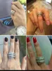 choucong Cross Jewelry Women Anello di fidanzamento Pave set 150pcs Diamond White Gold Filled Wedding Band Ring per le donne