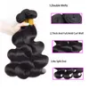 Mèches indiennes vierges avec fermeture en dentelle 7x7, produits capillaires Body Wave en trois parties centrales, 830 pouces, couleur naturelle, 5718181