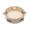 6in Hand Held Tambourine Drum Bell Metal Jingles Percussion Musical Toy For KTV Party Kids Games